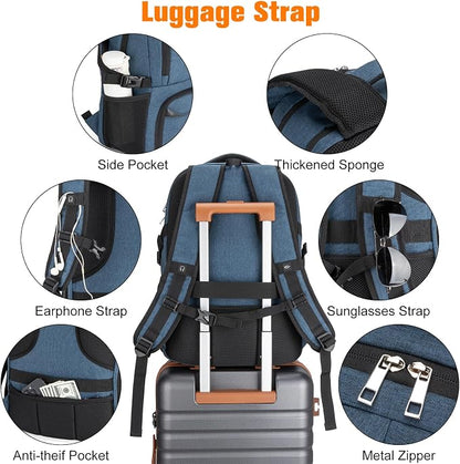 Insulated Lunch Backpack Fit 17" Laptop, Work Backpack - Image 6