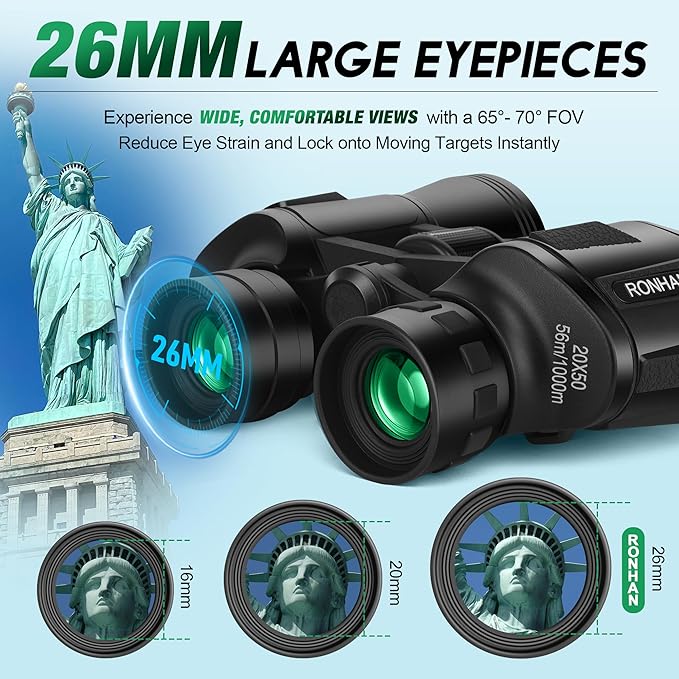 RONHAN Binoculars for Adults High Powered, Military HD Professional/Daily - Image 3