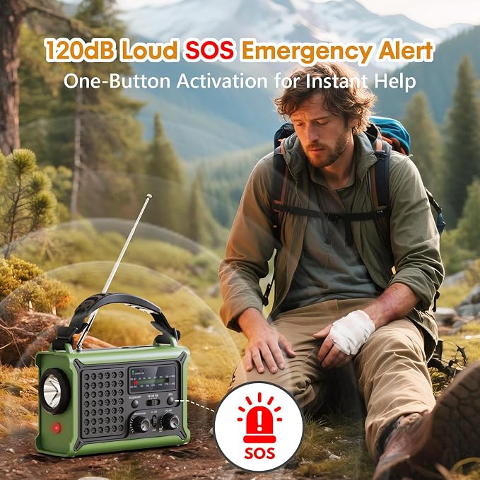 Raynic NOAA Weather Radio 12000mAh, Emergency Weather Radio - Image 9