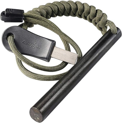 bayite 4 Inch Survival Ferrocerium Drilled Flint Fire Starter, Ferro Rod Kit by bayite