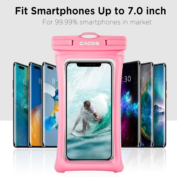 CACOE Floating Universal Waterproof Phone case 2 Pack-Up to 7.0", Phone Pouch - Image 7