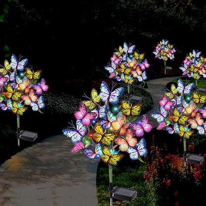 Adecorty Solar Garden Lights Solar Lights Outdoor Waterproof Decorative 4 Pack - Image 8