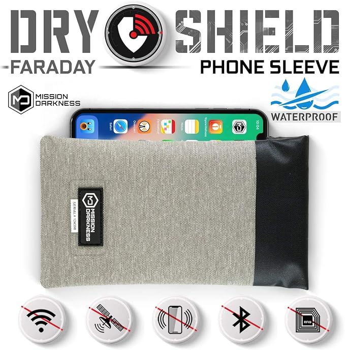 Mission Darkness Dry Shield Faraday Phone Sleeve // Slim Waterproof Dry Bag - Image 2