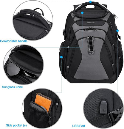 KROSER Travel Laptop Backpack 18.4 Inch XXXL Gaming Backpack - Image 4