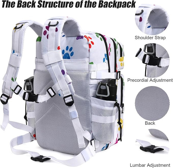 45L Tactical Backpack for Men Women, Military Assault Pack - Image 9