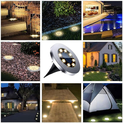 4.6 Inch Diameter Solar Ground Lights, Waterproof Solar Garden Lights, Outdoor - Image 6