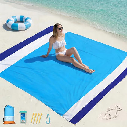 Famstar Beach Blanket Oversized Extra Large 78" X 81", Waterproof Sandproof by Famstar