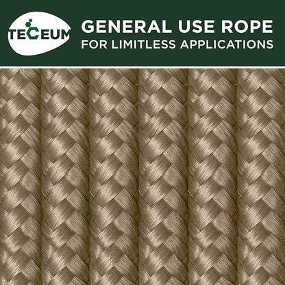 TECEUM Rope – 90 Feet x 3/8 Inch – Coyote Brown – Strong All-Purpose Utility - Image 9