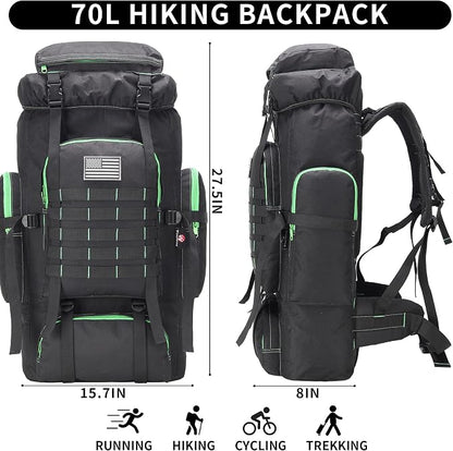 Hiking Backpack for Men 70L/100L Camping Backpack Military Rucksack Molle 3 - Image 2