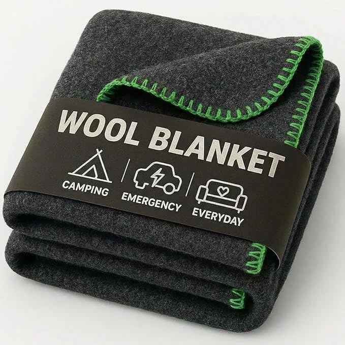 Wool Camping Blanket by JmrUsaInc