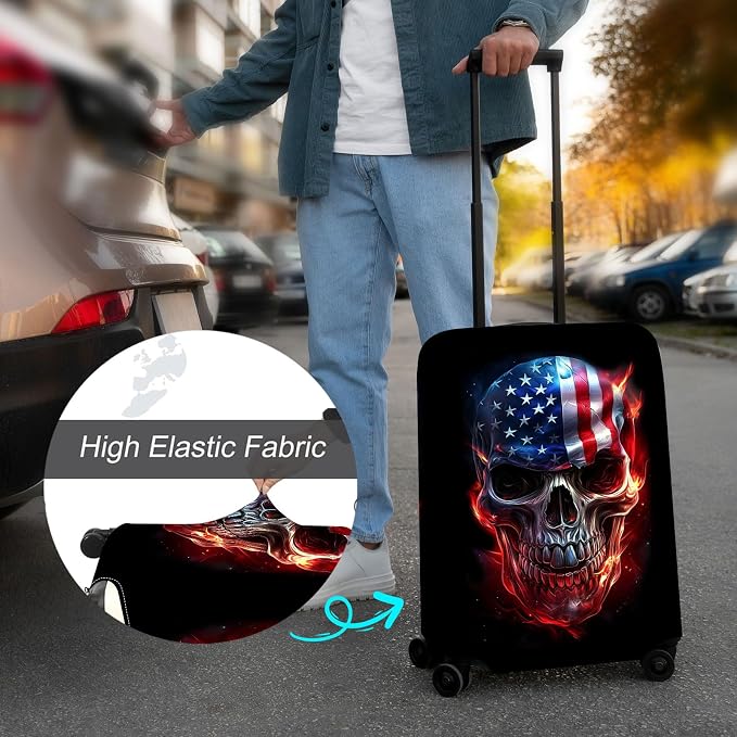 Luggage Cover Protector for 19-20 Inch Suitcases, TSA Approved Elastic Travel - Image 4