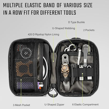 TACTICAL GEEK EDC Compact Waist Pocket Pouch, Men EDC Pouch Organizer, Utility - Image 5