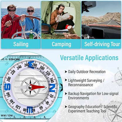 20 Pcs Acrylic Orienteering Compass Hiking Backpacking Survival Reliable - Image 7