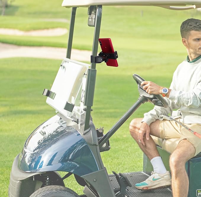 Phone Holder with Clamp for Golf Cart Universal Phone Mount Holder for Bicycle - Image 4