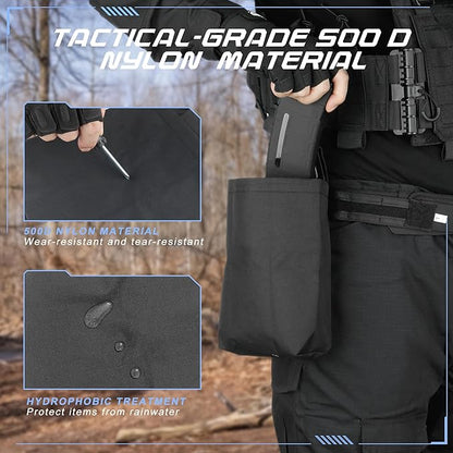 Tactical Dump Pouch for Battle Belt & MOLLE Systems | Foldable Mag Pouch - Image 2