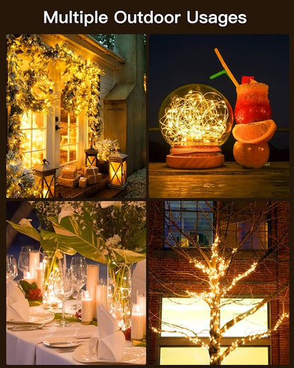 Brightown Solar String Lights, 2 Packs Total 66Ft 200 LED Solar Fairy Lights - Image 3