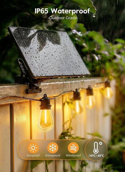 Minetom 202FT Solar String Lights Outdoor Waterproof, 65 LED S14 Shatterproof - Image 3