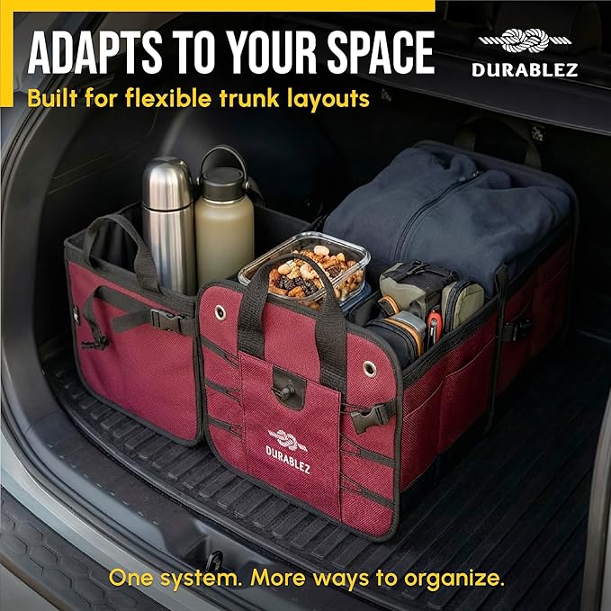XL Trunk Organizer 3-Section for SUV, Van – Modular L-Shape Car Storage Box - Image 4