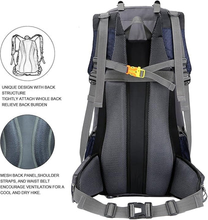 Bseash 60L Waterproof Hiking Camping Backpack - Image 6