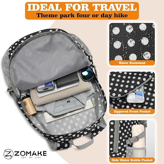 ZOMAKE Lightweight Packable Backpack 30L, Foldable Hiking Backpacks Water - Image 4