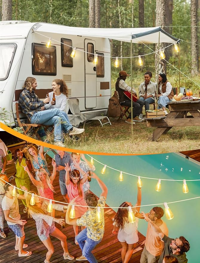 Larkvue 25FT Outdoor String Lights, Patio Lights - Image 3
