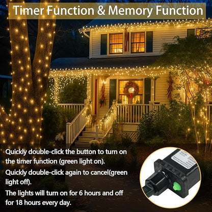 2-Pack 66FT 200 LED String Lights Indoor Outdoor Waterproof, Christmas Lights - Image 4