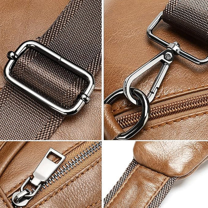Hebetag Leather Crossbody Sling Bag - Image 7