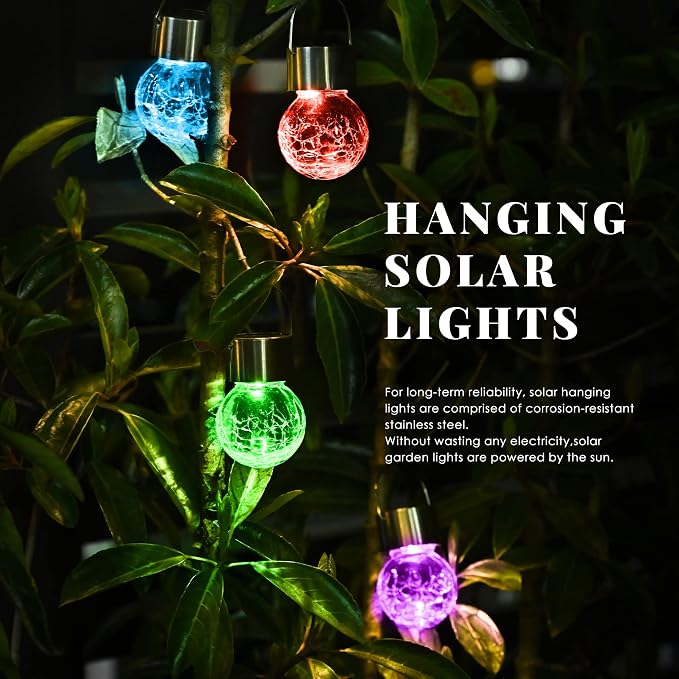 SOLPEX 12 Pack Solar Outdoor Lights Decorative, Hanging Christmas Decoration - Image 9