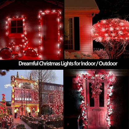 4-Pack Red and White Fairy Lights Battery Operated - Image 4