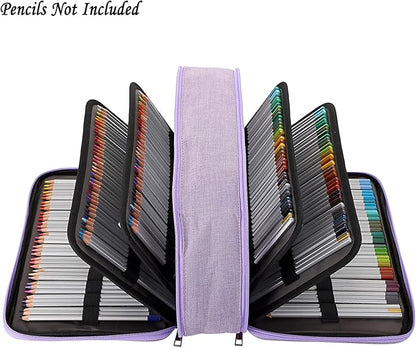 BTSKY Colored Pencil Case 360 Slots Pen Pencil Bag Organizer High Capacity Pens - Image 2