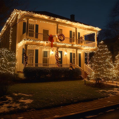 ASENEK 99FT 300 LED Christmas String Lights End-to-End Plug 8 Modes Indoor - Image 5