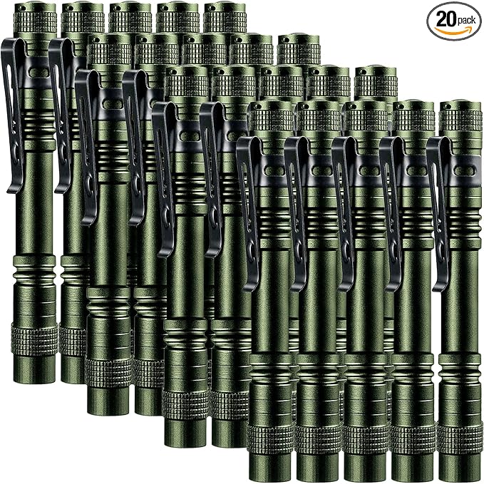 Beieverluck 20 Pack Pen Light Flashlight Mini Small Flashlight by Beieverluck