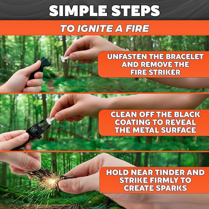 Paracord Bracelets for Men and Women – Adjustable Survival Paracord Bracelet - Image 8