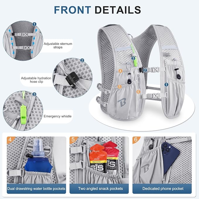 BECOJADDE Running Vest Hydration Backpack - Image 2