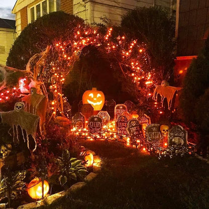 JMEXSUSS 4 Pack Solar Halloween Lights, Total 400 LED 132 FT Orange Solar - Image 7