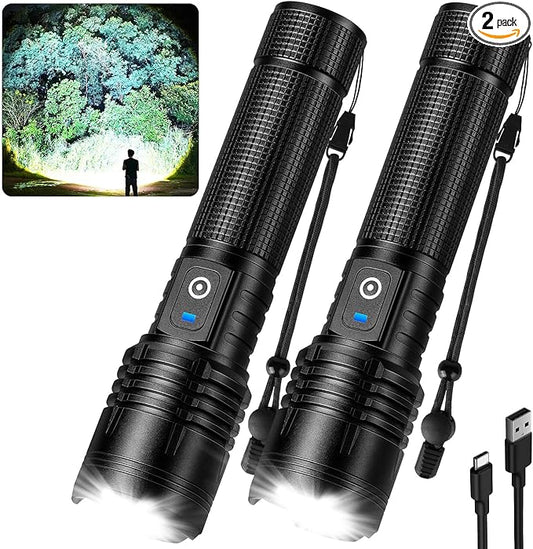 Kmivo Flashlight Rechargeable LED High Lumens, 000 Lumens Super Bright Flash by Kmivo