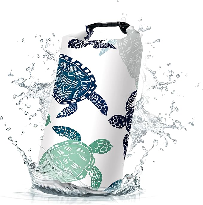 Waterproof Dry Bag, Roll Top Sea Turtle Small Waterproof Backpack 5L/10L/20L by Cliduli