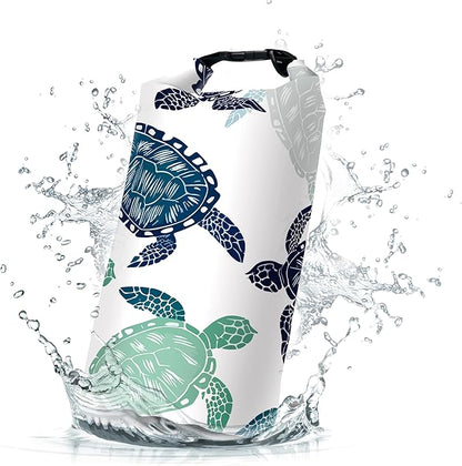 Waterproof Dry Bag, Roll Top Sea Turtle Small Waterproof Backpack 5L/10L/20L by Cliduli
