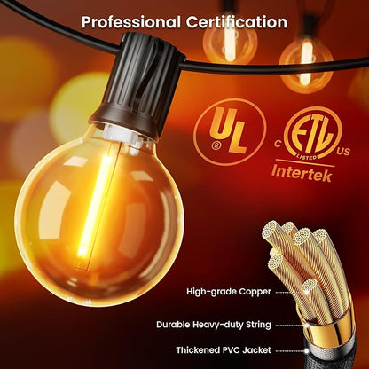 OHLUX Outdoor String Lights, 110FT Dimmable Patio Lights - Image 4