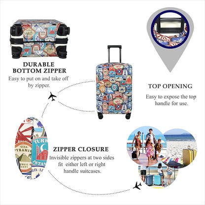 Explore Land Travel Luggage Cover Suitcase Protector Fits 31-32 Inch Case - Image 3