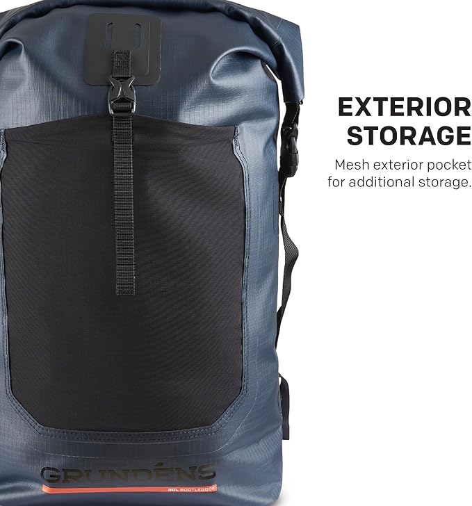 Grundéns Bootlegger Roll Top Backpack, Waterproof, Dark Navy - Image 5