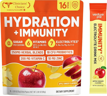 Venture Pal 2-in-1 Hydration + Immune Electrolytes Powder Packets by VenturePal