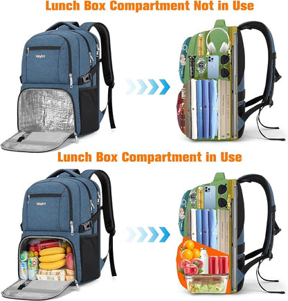 Insulated Lunch Backpack Fit 17" Laptop, Work Backpack - Image 5