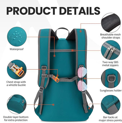 Venture Pal 40L Lightweight Packable Travel Hiking Backpack Daypack - Image 4