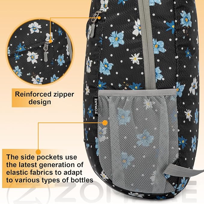ZOMAKE Lightweight Packable Backpack, Foldable Backpacks Small Daypack - Image 7