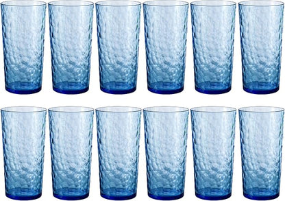 24-ounce Plastic Tumblers, Acrylic Drinking Glasses High-Balls, Reusable by ZAINCA