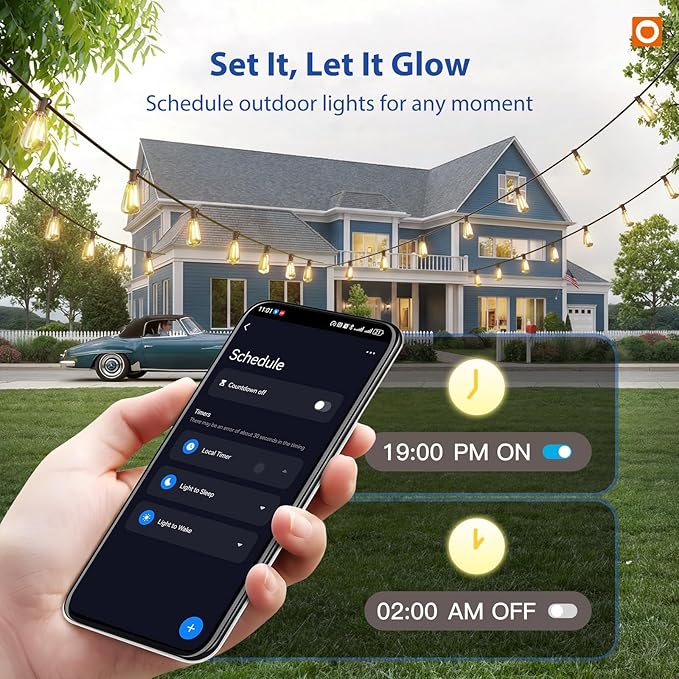 addlon 100FT LED Outdoor String Lights - Image 3