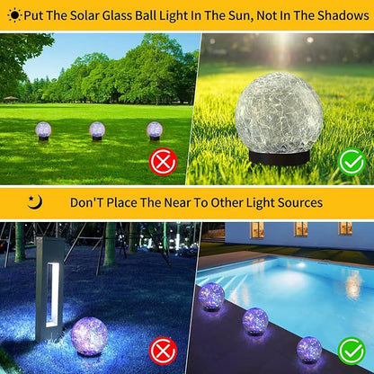 JKIMK Solar Globe Lights Outdoor Waterproof-Solar Balls - Image 2