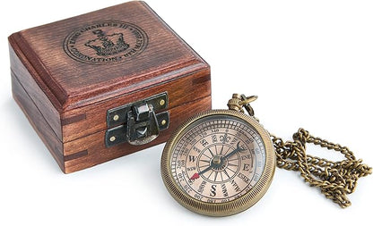 Handmade Antique Vintage Brass Compass | Exquisite Nautical Compass | Home - Image 3
