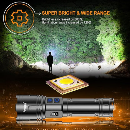 Relybo Rechargeable Flashlights High Lumens, LED Flashlight 100000 Lumens - Image 2